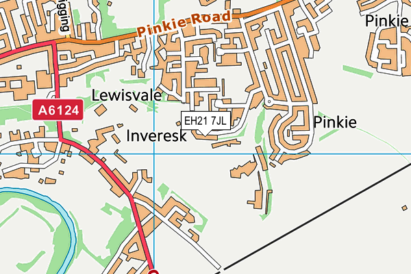 EH21 7JL map - OS VectorMap District (Ordnance Survey) EH21 7JL map - OS VectorMap District (Ordnance Survey)