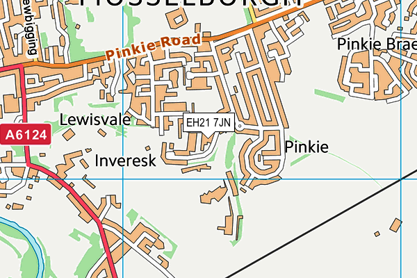EH21 7JN map - OS VectorMap District (Ordnance Survey) EH21 7JN map - OS VectorMap District (Ordnance Survey)