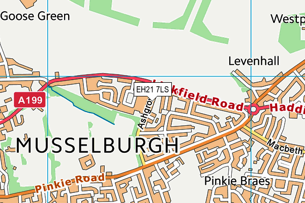 EH21 7LS map - OS VectorMap District (Ordnance Survey) EH21 7LS map - OS VectorMap District (Ordnance Survey)