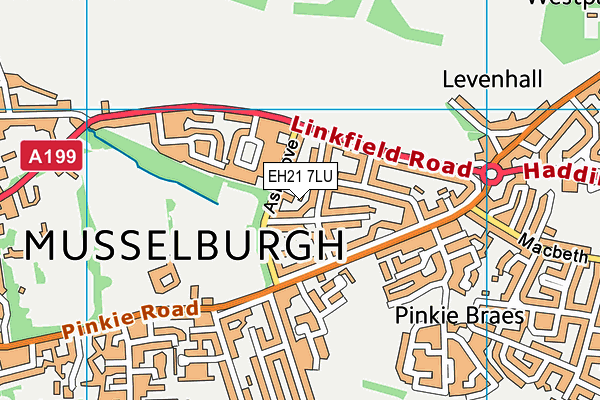 EH21 7LU map - OS VectorMap District (Ordnance Survey) EH21 7LU map - OS VectorMap District (Ordnance Survey)