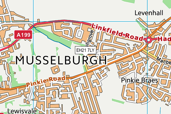 EH21 7LY map - OS VectorMap District (Ordnance Survey) EH21 7LY map - OS VectorMap District (Ordnance Survey)
