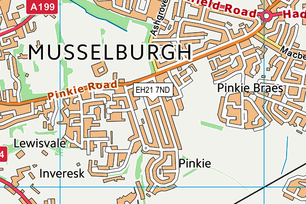 EH21 7ND map - OS VectorMap District (Ordnance Survey) EH21 7ND map - OS VectorMap District (Ordnance Survey)