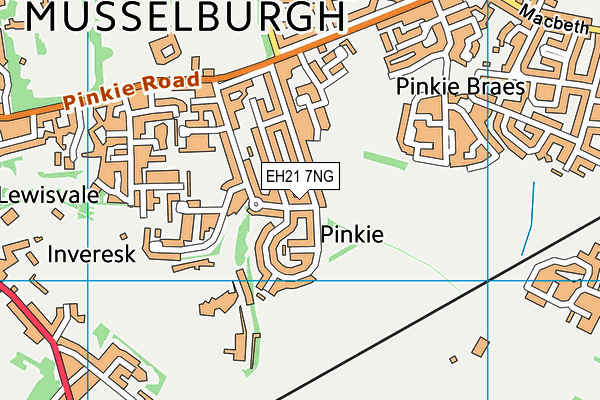 EH21 7NG map - OS VectorMap District (Ordnance Survey) EH21 7NG map - OS VectorMap District (Ordnance Survey)