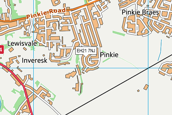 EH21 7NJ map - OS VectorMap District (Ordnance Survey) EH21 7NJ map - OS VectorMap District (Ordnance Survey)