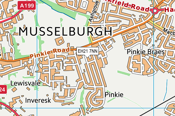 EH21 7NN map - OS VectorMap District (Ordnance Survey) EH21 7NN map - OS VectorMap District (Ordnance Survey)