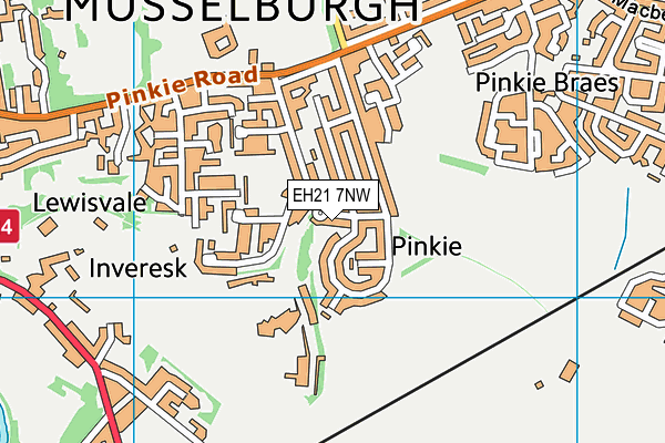 EH21 7NW map - OS VectorMap District (Ordnance Survey) EH21 7NW map - OS VectorMap District (Ordnance Survey)
