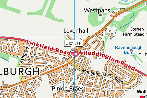 EH21 7PP map - OS VectorMap District (Ordnance Survey) EH21 7PP map - OS VectorMap District (Ordnance Survey)