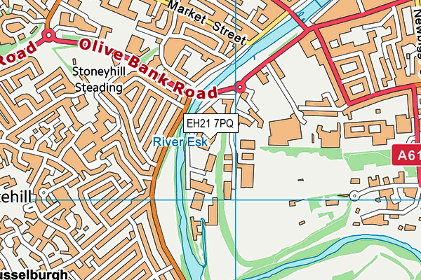 EH21 7PQ map - OS VectorMap District (Ordnance Survey) EH21 7PQ map - OS VectorMap District (Ordnance Survey)