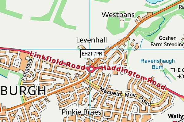 EH21 7PR map - OS VectorMap District (Ordnance Survey) EH21 7PR map - OS VectorMap District (Ordnance Survey)