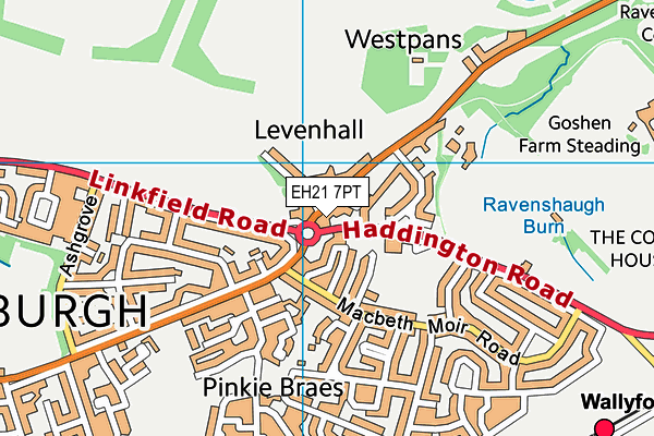 EH21 7PT map - OS VectorMap District (Ordnance Survey) EH21 7PT map - OS VectorMap District (Ordnance Survey)