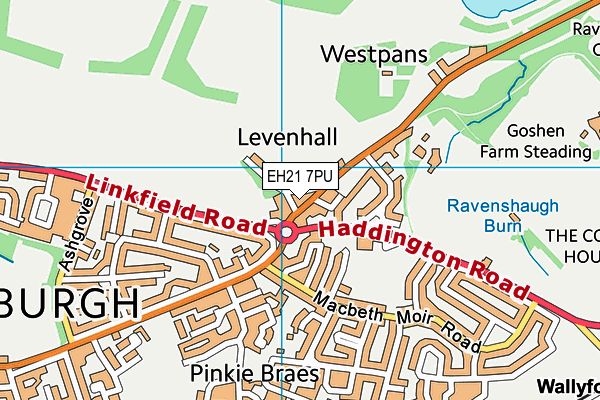 EH21 7PU map - OS VectorMap District (Ordnance Survey) EH21 7PU map - OS VectorMap District (Ordnance Survey)
