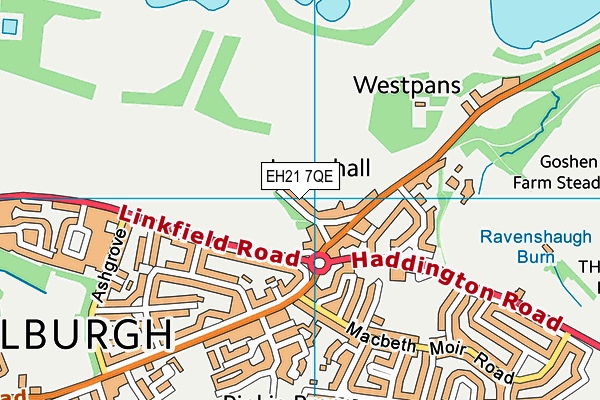 EH21 7QE map - OS VectorMap District (Ordnance Survey) EH21 7QE map - OS VectorMap District (Ordnance Survey)