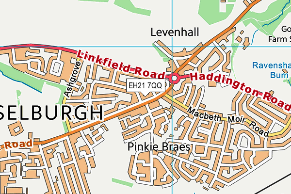 EH21 7QQ map - OS VectorMap District (Ordnance Survey) EH21 7QQ map - OS VectorMap District (Ordnance Survey)
