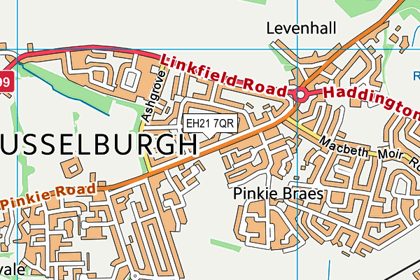 EH21 7QR map - OS VectorMap District (Ordnance Survey) EH21 7QR map - OS VectorMap District (Ordnance Survey)