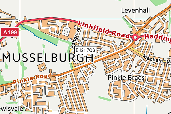 EH21 7QS map - OS VectorMap District (Ordnance Survey) EH21 7QS map - OS VectorMap District (Ordnance Survey)