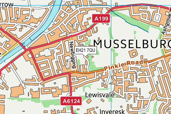 EH21 7QU map - OS VectorMap District (Ordnance Survey) EH21 7QU map - OS VectorMap District (Ordnance Survey)