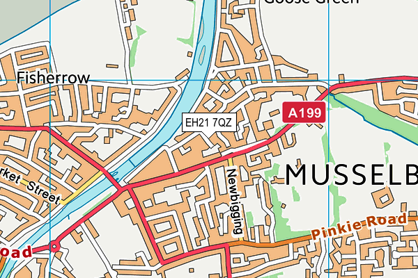 EH21 7QZ map - OS VectorMap District (Ordnance Survey) EH21 7QZ map - OS VectorMap District (Ordnance Survey)