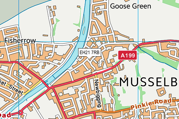 EH21 7RB map - OS VectorMap District (Ordnance Survey)