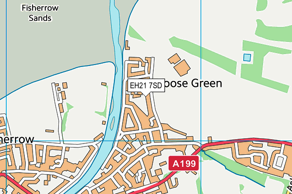 EH21 7SD map - OS VectorMap District (Ordnance Survey)