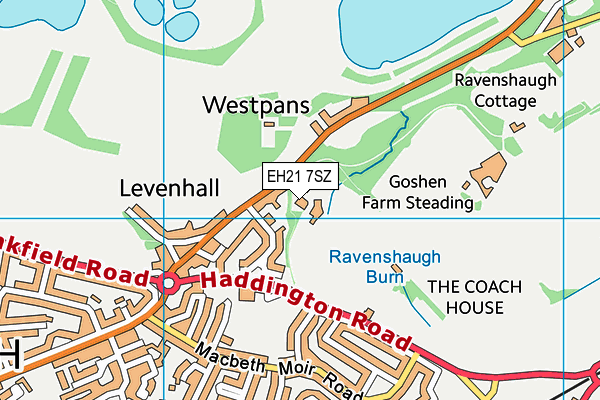 EH21 7SZ map - OS VectorMap District (Ordnance Survey) EH21 7SZ map - OS VectorMap District (Ordnance Survey)
