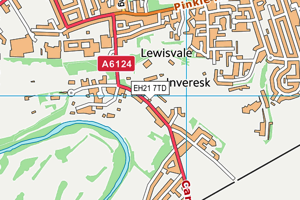 EH21 7TD map - OS VectorMap District (Ordnance Survey) EH21 7TD map - OS VectorMap District (Ordnance Survey)