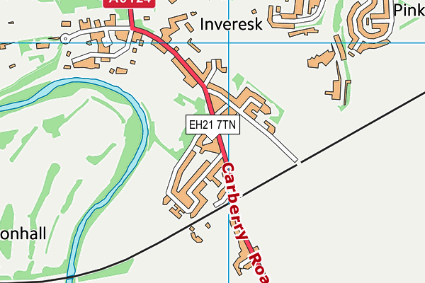 EH21 7TN map - OS VectorMap District (Ordnance Survey) EH21 7TN map - OS VectorMap District (Ordnance Survey)