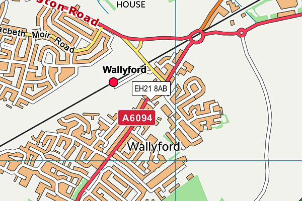 EH21 8AB map - OS VectorMap District (Ordnance Survey) EH21 8AB map - OS VectorMap District (Ordnance Survey)