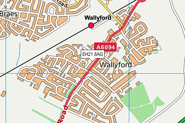 EH21 8AG map - OS VectorMap District (Ordnance Survey) EH21 8AG map - OS VectorMap District (Ordnance Survey)