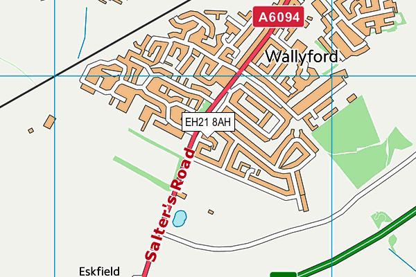 EH21 8AH map - OS VectorMap District (Ordnance Survey) EH21 8AH map - OS VectorMap District (Ordnance Survey)