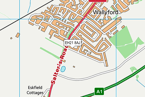 EH21 8AJ map - OS VectorMap District (Ordnance Survey) EH21 8AJ map - OS VectorMap District (Ordnance Survey)