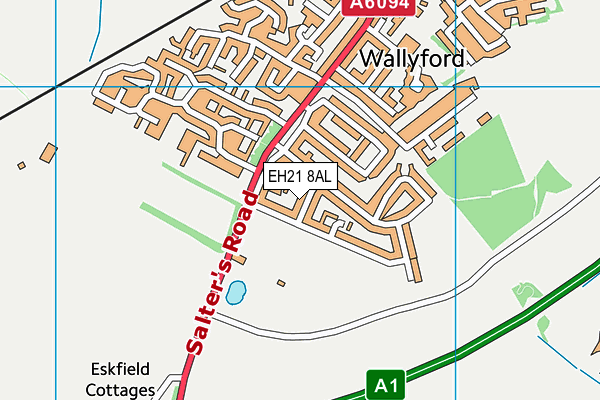 EH21 8AL map - OS VectorMap District (Ordnance Survey) EH21 8AL map - OS VectorMap District (Ordnance Survey)