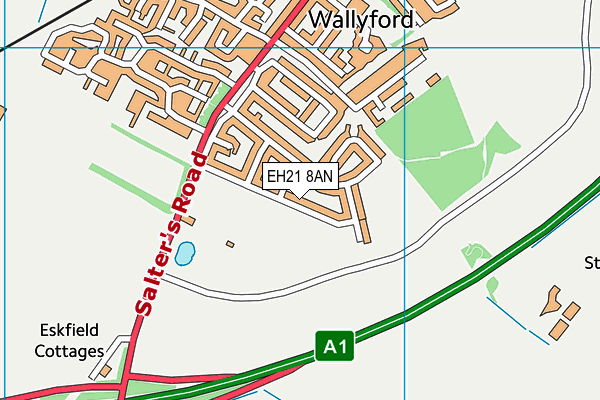 EH21 8AN map - OS VectorMap District (Ordnance Survey) EH21 8AN map - OS VectorMap District (Ordnance Survey)