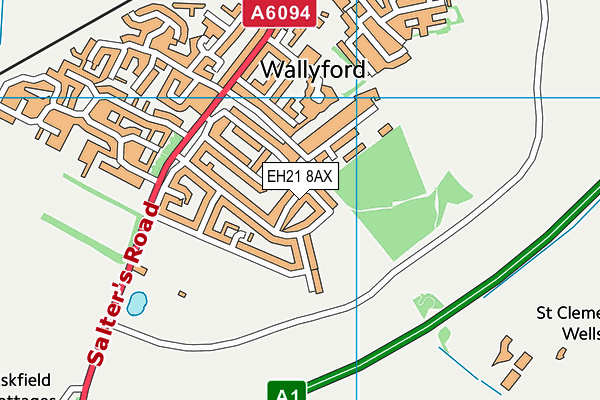 EH21 8AX map - OS VectorMap District (Ordnance Survey) EH21 8AX map - OS VectorMap District (Ordnance Survey)