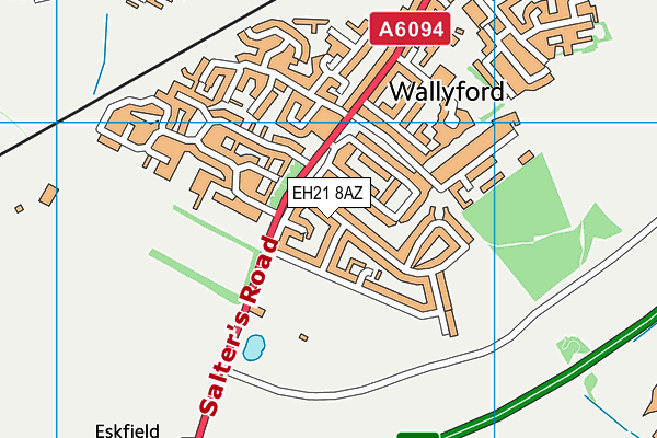 EH21 8AZ map - OS VectorMap District (Ordnance Survey) EH21 8AZ map - OS VectorMap District (Ordnance Survey)
