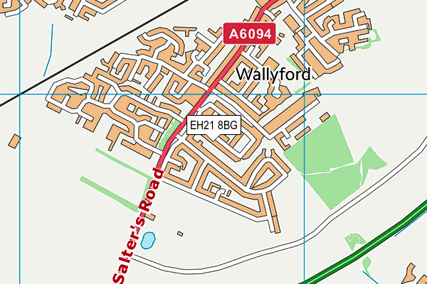 EH21 8BG map - OS VectorMap District (Ordnance Survey) EH21 8BG map - OS VectorMap District (Ordnance Survey)