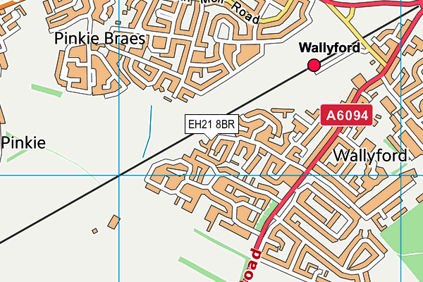 EH21 8BR map - OS VectorMap District (Ordnance Survey) EH21 8BR map - OS VectorMap District (Ordnance Survey)