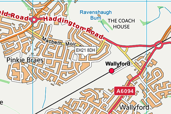 EH21 8DH map - OS VectorMap District (Ordnance Survey) EH21 8DH map - OS VectorMap District (Ordnance Survey)