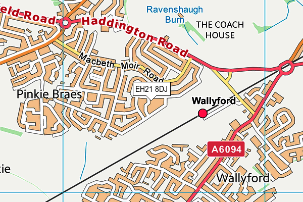 EH21 8DJ map - OS VectorMap District (Ordnance Survey) EH21 8DJ map - OS VectorMap District (Ordnance Survey)