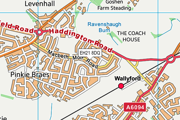 EH21 8DQ map - OS VectorMap District (Ordnance Survey) EH21 8DQ map - OS VectorMap District (Ordnance Survey)