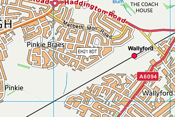EH21 8DT map - OS VectorMap District (Ordnance Survey) EH21 8DT map - OS VectorMap District (Ordnance Survey)