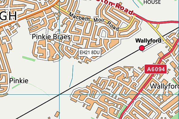 EH21 8DU map - OS VectorMap District (Ordnance Survey) EH21 8DU map - OS VectorMap District (Ordnance Survey)