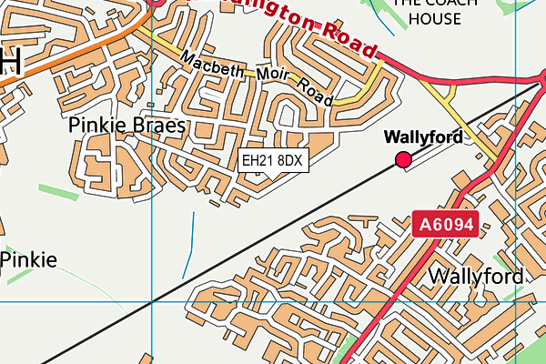 EH21 8DX map - OS VectorMap District (Ordnance Survey) EH21 8DX map - OS VectorMap District (Ordnance Survey)