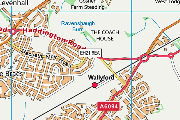 EH21 8EA map - OS VectorMap District (Ordnance Survey) EH21 8EA map - OS VectorMap District (Ordnance Survey)