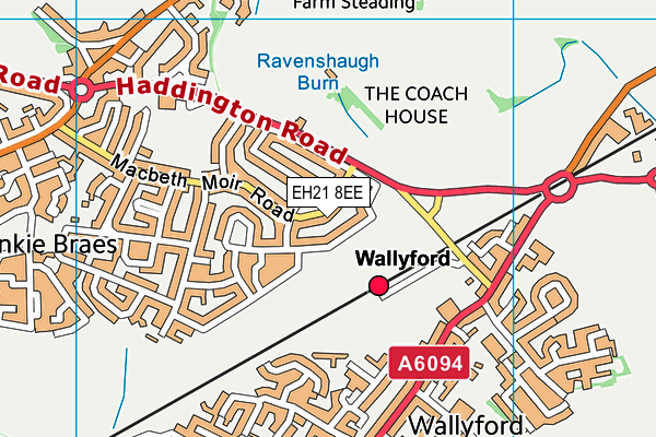 EH21 8EE map - OS VectorMap District (Ordnance Survey) EH21 8EE map - OS VectorMap District (Ordnance Survey)