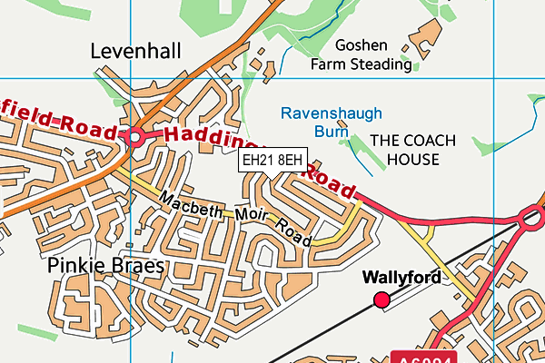 EH21 8EH map - OS VectorMap District (Ordnance Survey) EH21 8EH map - OS VectorMap District (Ordnance Survey)