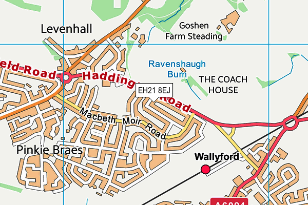 EH21 8EJ map - OS VectorMap District (Ordnance Survey) EH21 8EJ map - OS VectorMap District (Ordnance Survey)