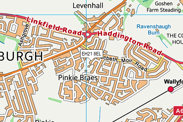 EH21 8EL map - OS VectorMap District (Ordnance Survey) EH21 8EL map - OS VectorMap District (Ordnance Survey)