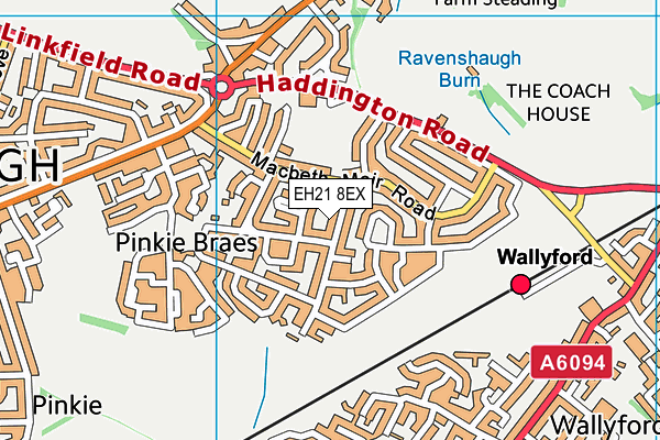 EH21 8EX map - OS VectorMap District (Ordnance Survey) EH21 8EX map - OS VectorMap District (Ordnance Survey)