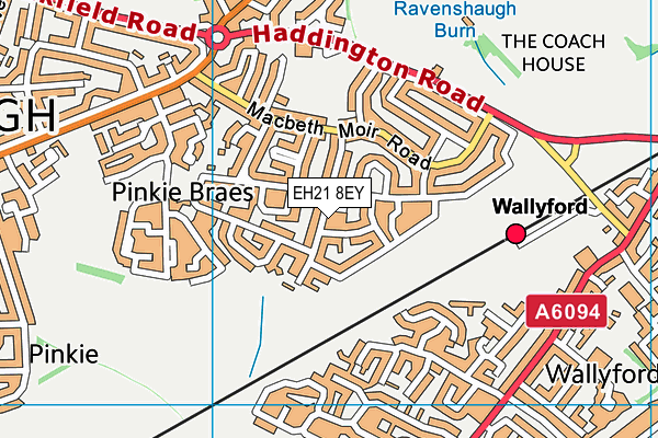 EH21 8EY map - OS VectorMap District (Ordnance Survey) EH21 8EY map - OS VectorMap District (Ordnance Survey)