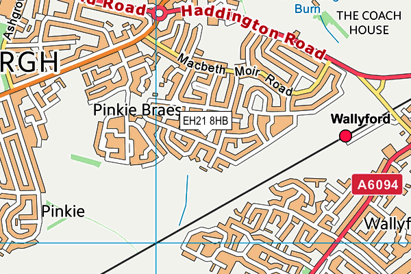 EH21 8HB map - OS VectorMap District (Ordnance Survey) EH21 8HB map - OS VectorMap District (Ordnance Survey)